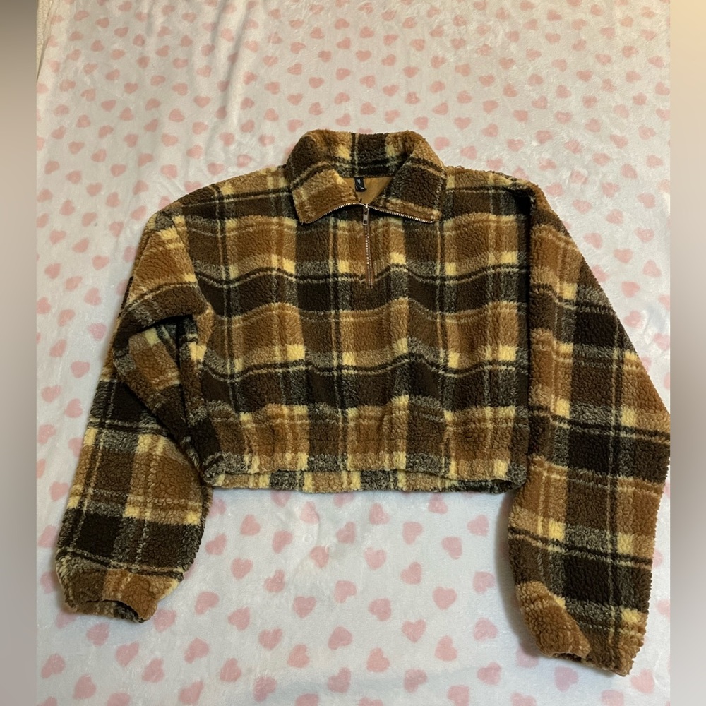 Fall Cropped Quarter Zip Top